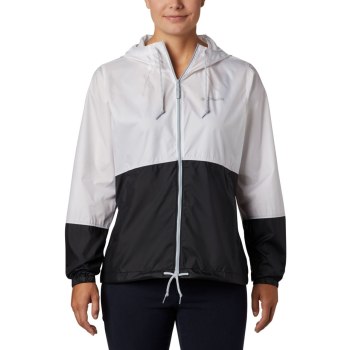 Columbia Flash Forward Windbreaker, Chamarras Blancos Negros Para Mujer | 641582-PIB